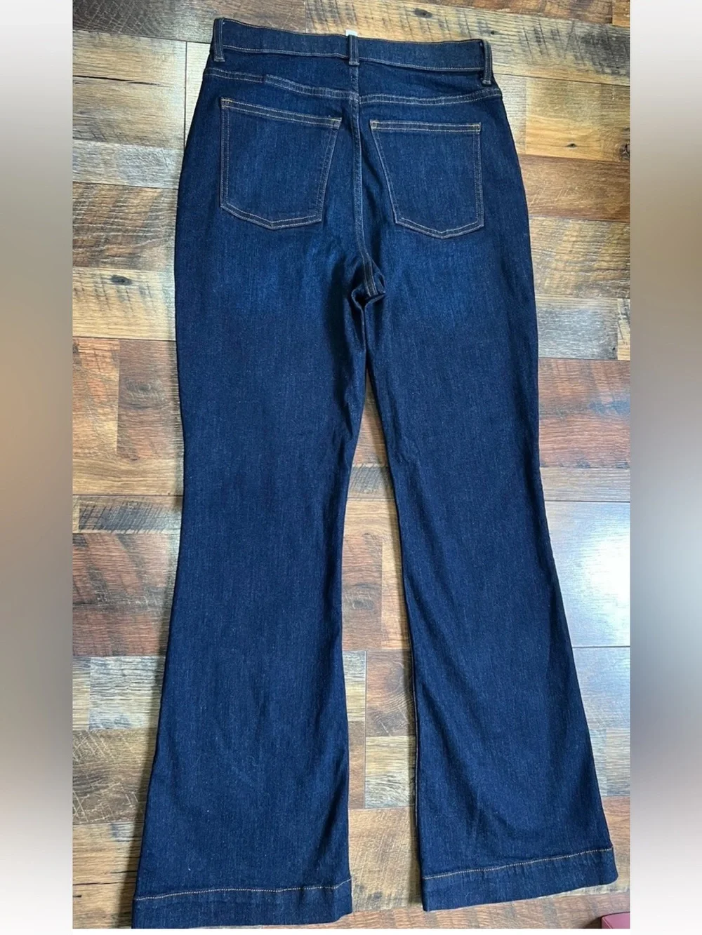 SPANXsculpt ReDefine High Waist Flare Leg Spanx Jeans Indigo Size 10 - Picture 6 of 9